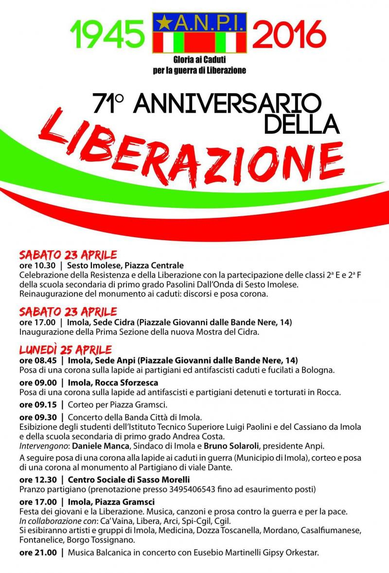 71°Anniversario Liberazione